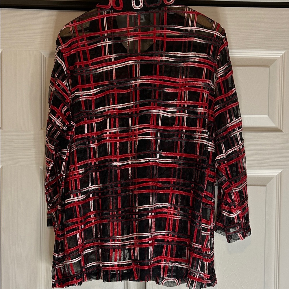 Parsley & Sage Sheer Women's Button-Front Jacket XL - Picture 3 of 7
